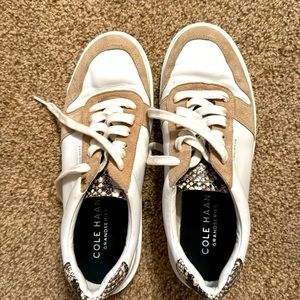 Cole Hann animal print suede lined sneakers